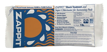 Zappit Pool Shock - Cal-Shock 65, Zappit Pool Shock 12 Pack - Cal-Shock 65, Zappit Pool Shock 24 Pack - Cal-Shock 65, Zappit Pool Shock 36 Pack - Cal-Shock 65, Zappit Pool Shock 6 Pack - Cal-Shock 65