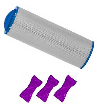 Pleatco PIC25 Replacement Filter Cartridge with 3 Filter Washes