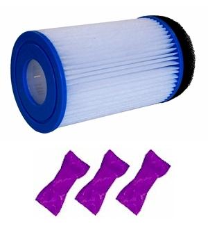 GR8spa Replacement Filter Cartridge with 3 Filter Washes