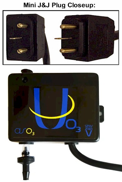 UO3 Ozonator with Mini J&J Plug 