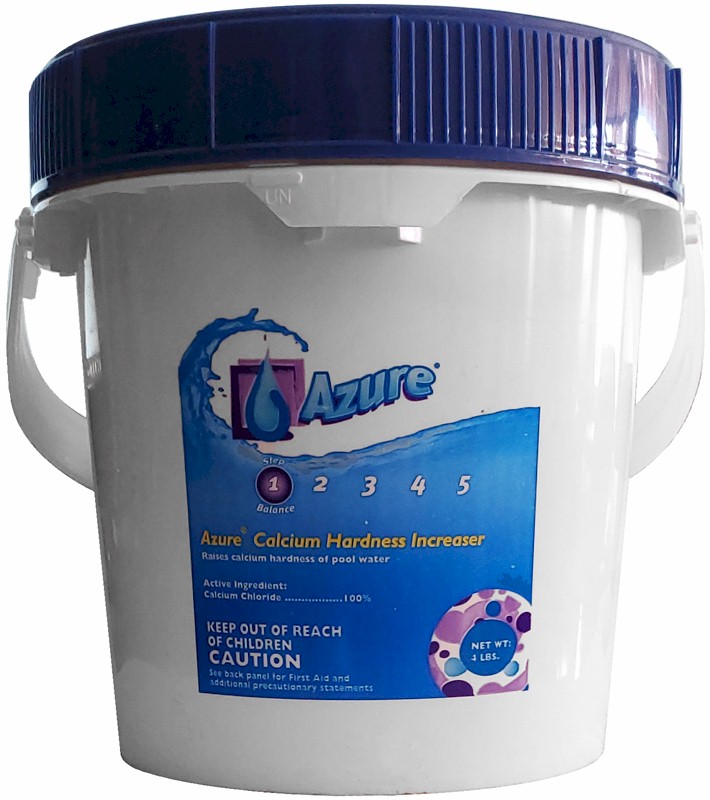Calcium increase (Pool Solutions or Swimmers Advantage Brands), Pool Solutions or Azure Calcium increase, Pool Solutions PH decrease, Pool Solutions PH increase, Pool Solutions Total Alkalinity increase, Pool Solutions Total Alkalinity increase