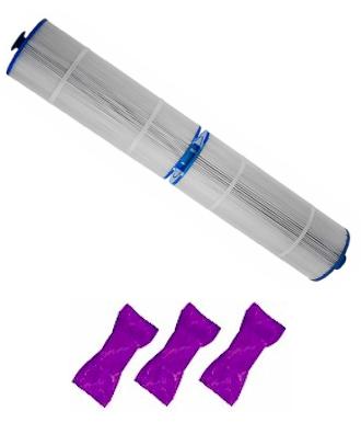 Pleatco PBH UM150 SET Replacement Filter Cartridge with 3 Filter Washes