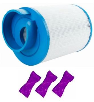  Soft Tub Replacement Filter Cartridge with 3 Filter Washes